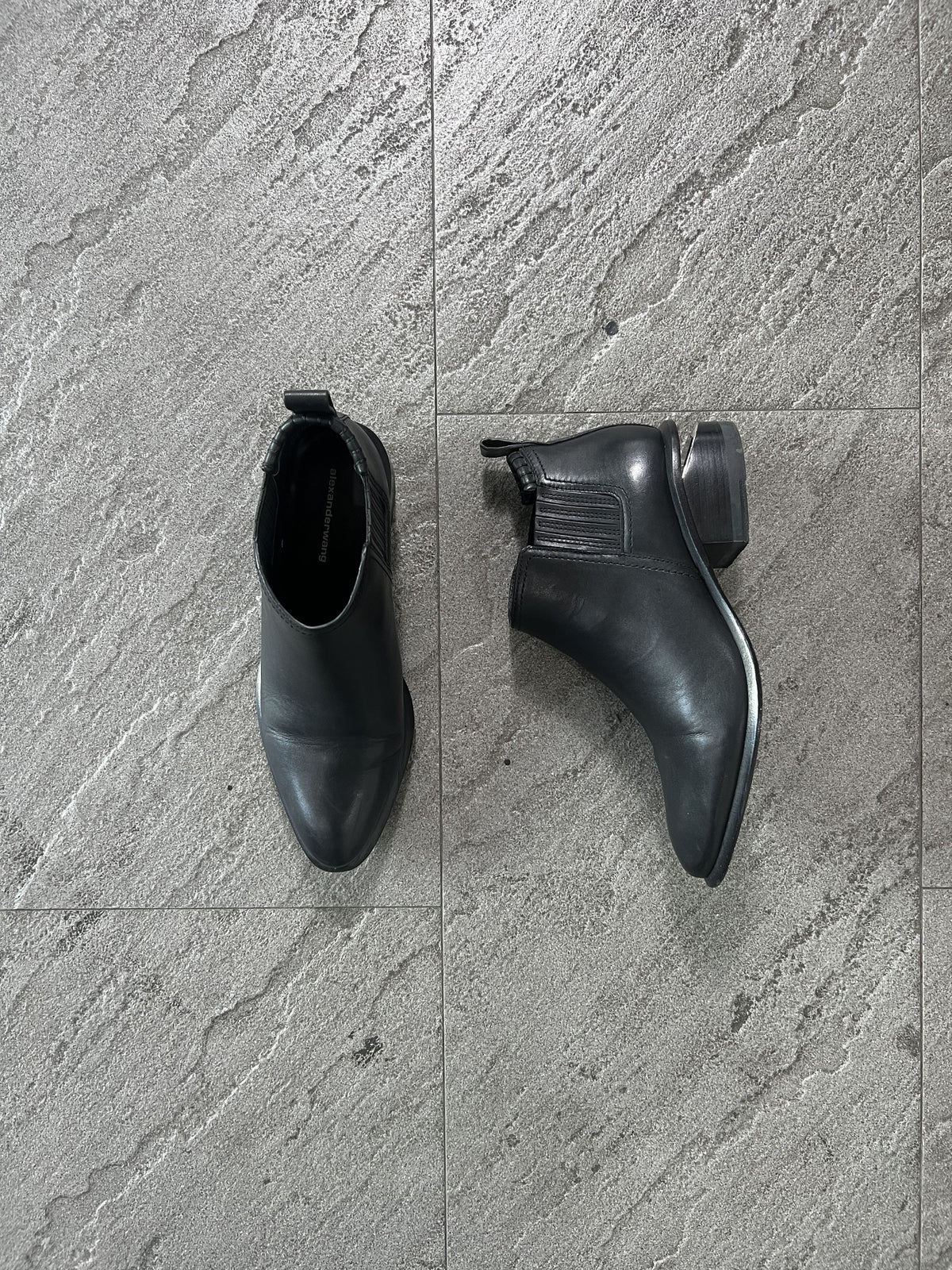 Alexander Wang Black Leather Chelsea Boots EU38