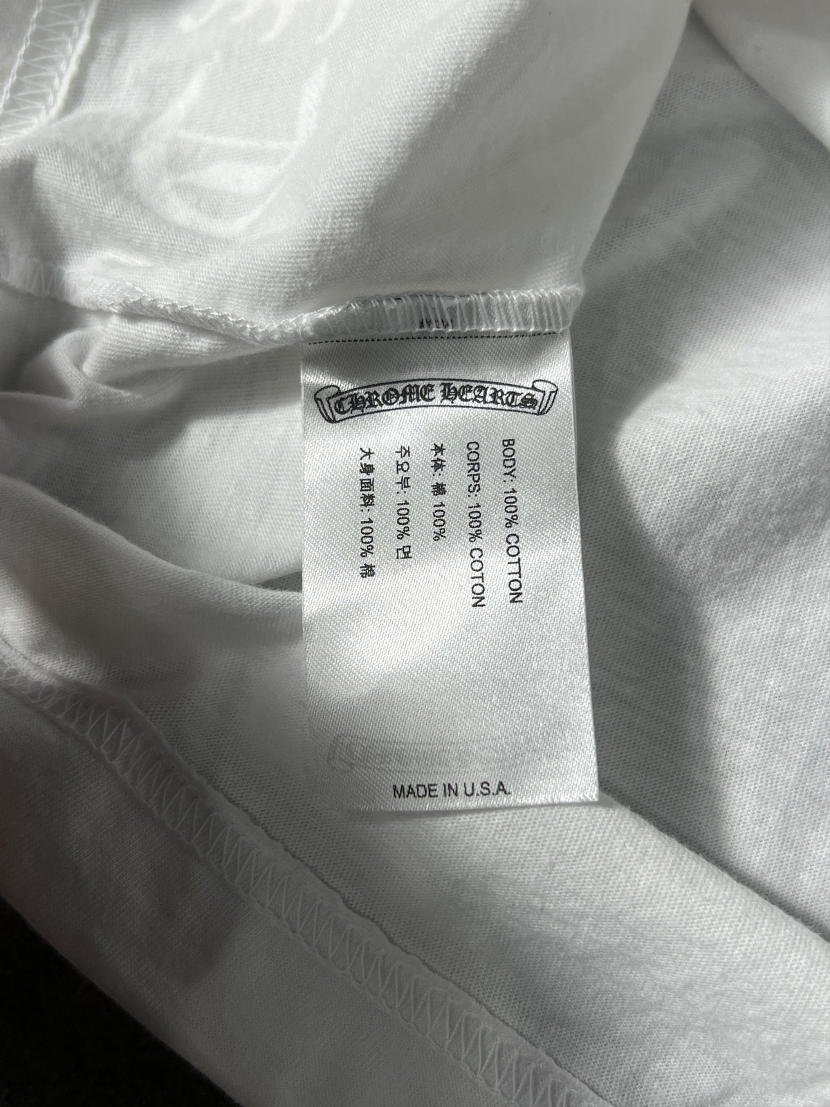 Chrome Hearts Osaka Pocket Tee White Size XXL