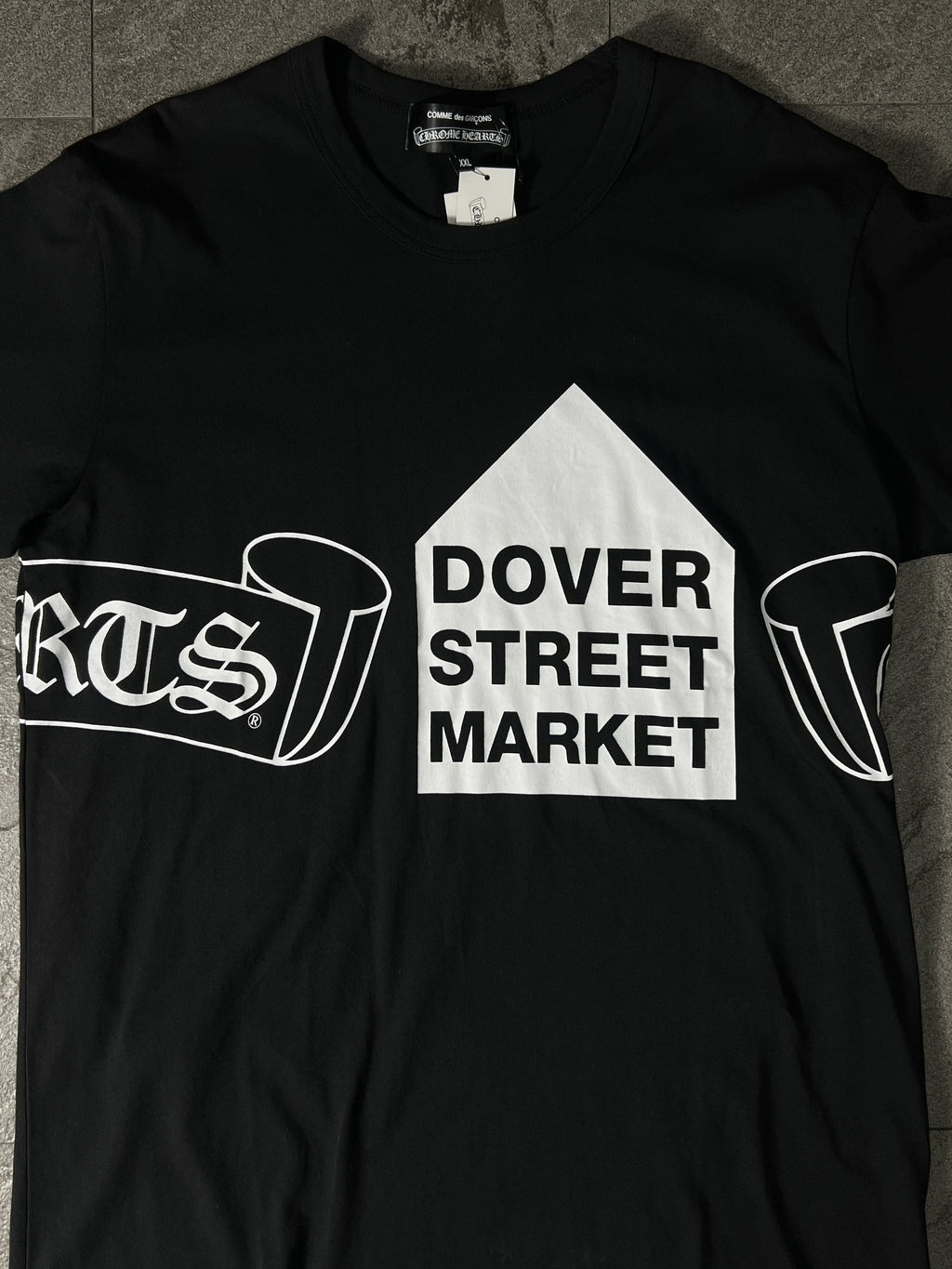 Chrome Hearts x CDG x DSM Tee Black Logo XXL New