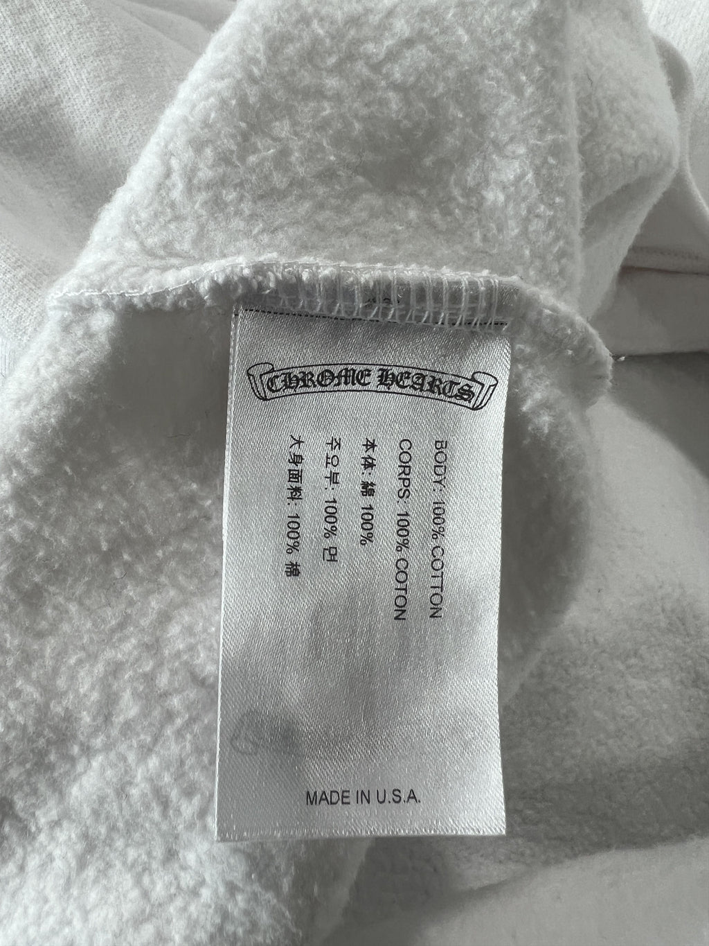 Chrome Hearts x Rolling Stones Blue Tongue White Hoodie XL