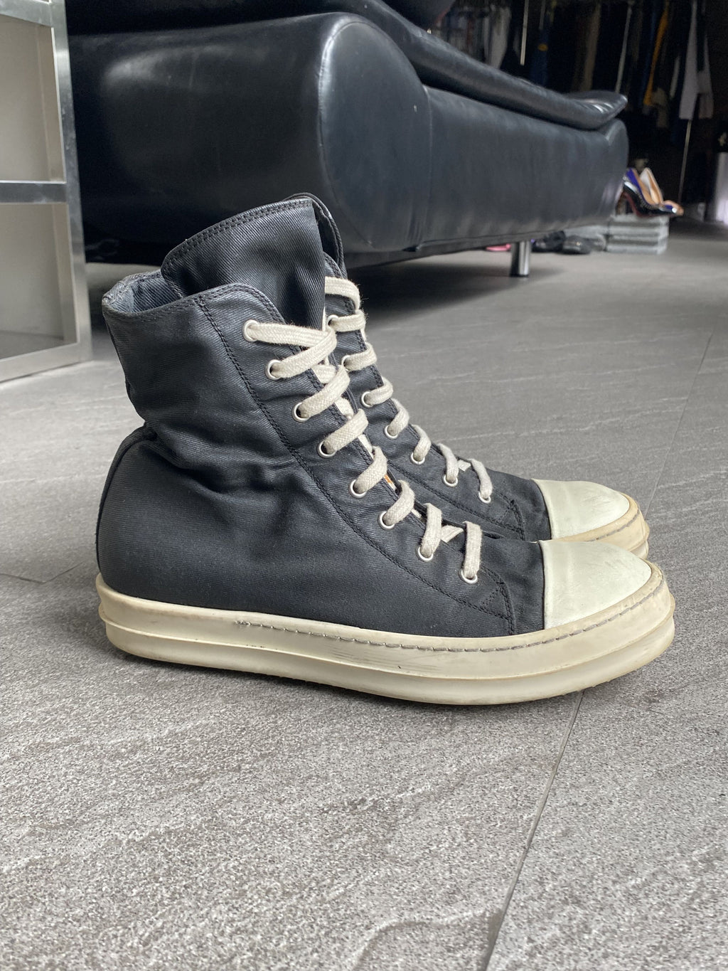 Rick Owens DRKSHDW Ramones black canvas