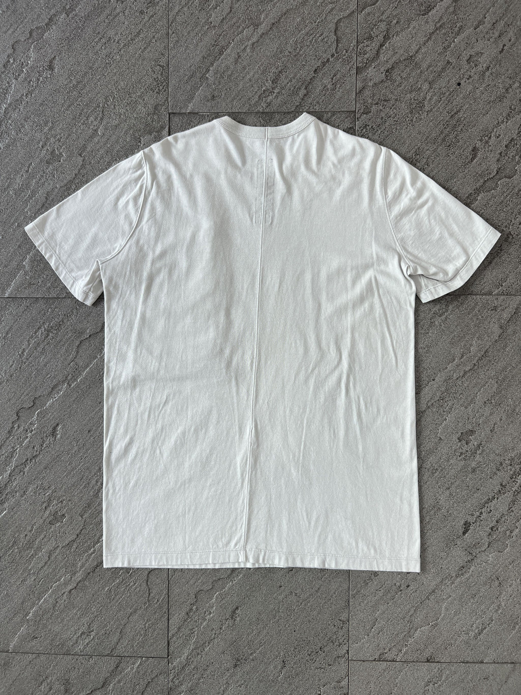 Rick Owens Zip Pocket Tee Milk White Medium