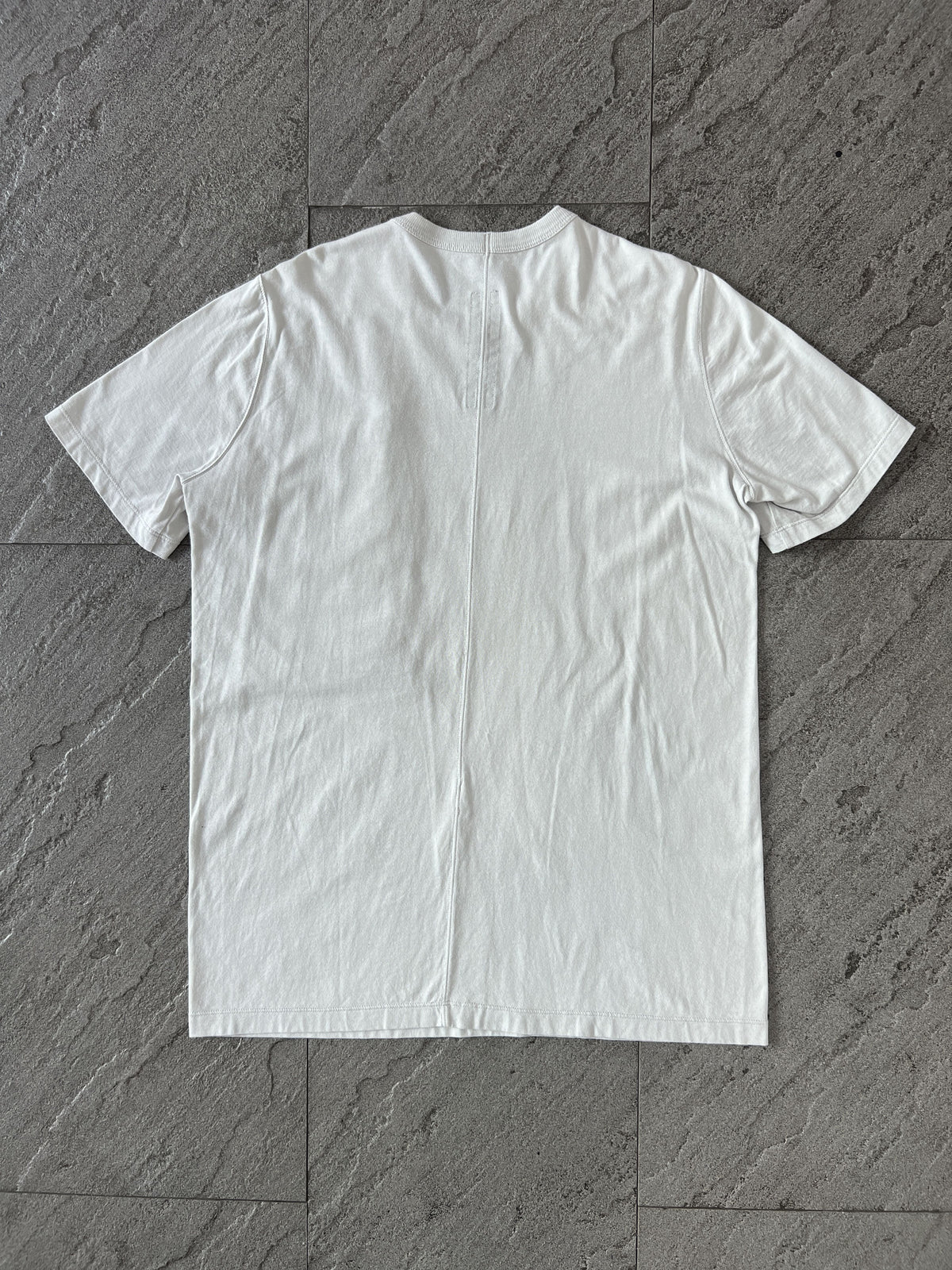 Rick Owens Zip Pocket Tee Milk White Medium