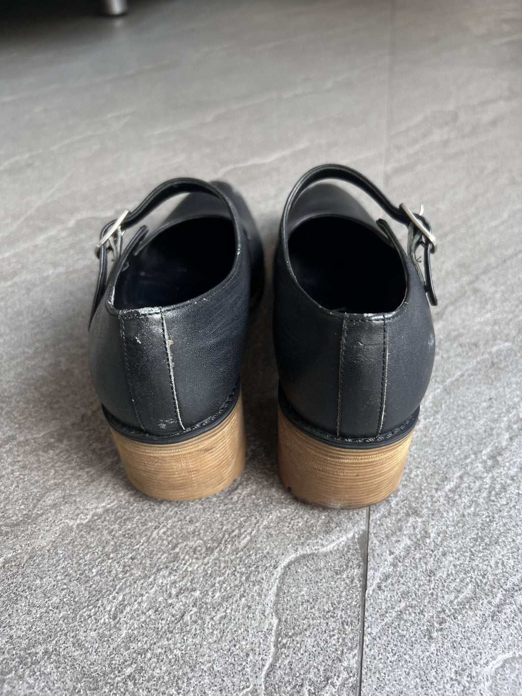 COMME des GARÇONS Leather Mary Jane Pumps JP23.5
