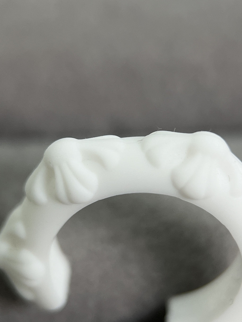Chrome Hearts White Silicone Cross Hoop Earring