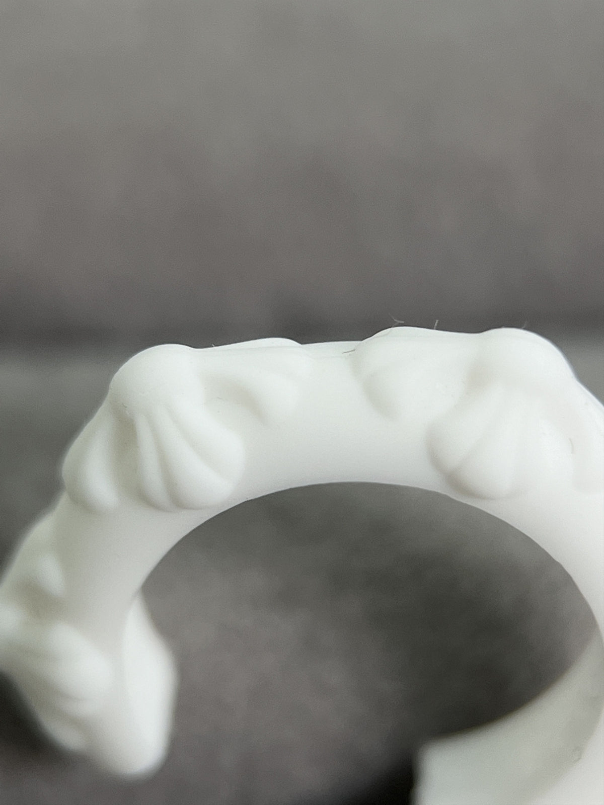Chrome Hearts White Silicone Cross Hoop Earring
