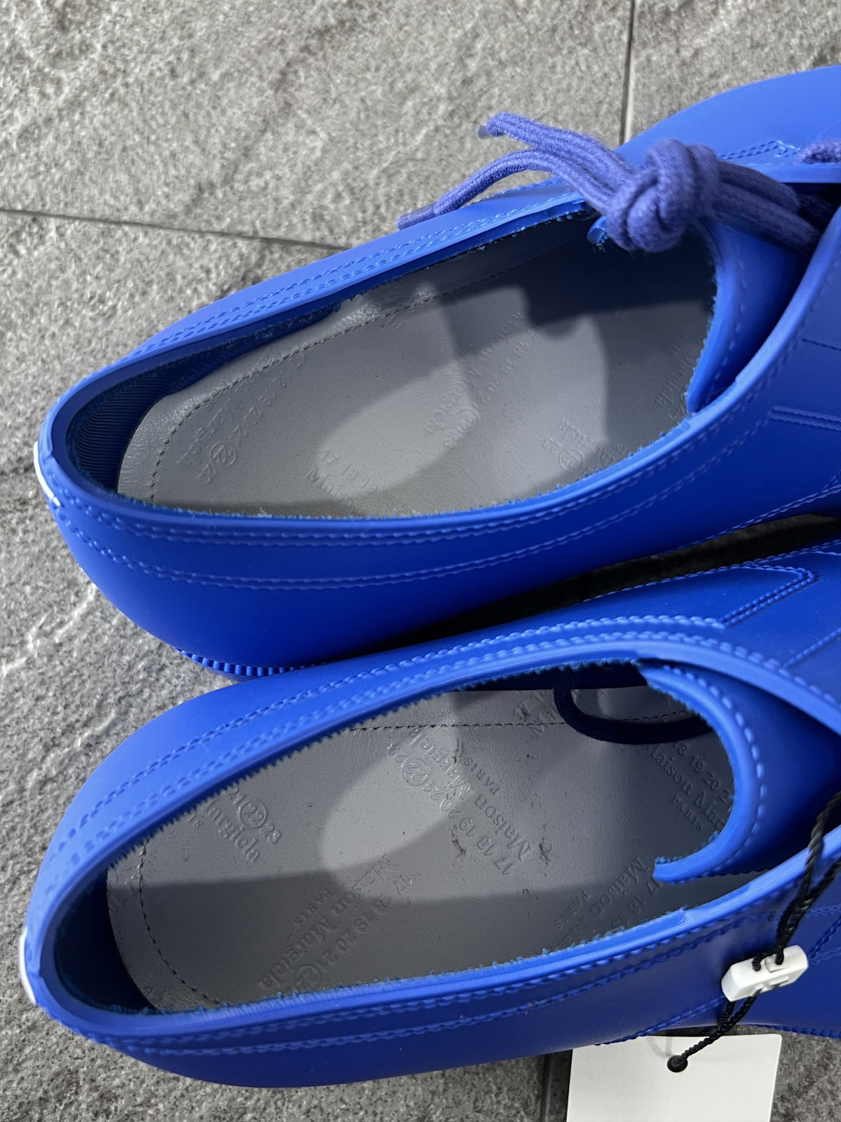 Maison Margiela Tabi Lace Up Shoes Blue EU37 New