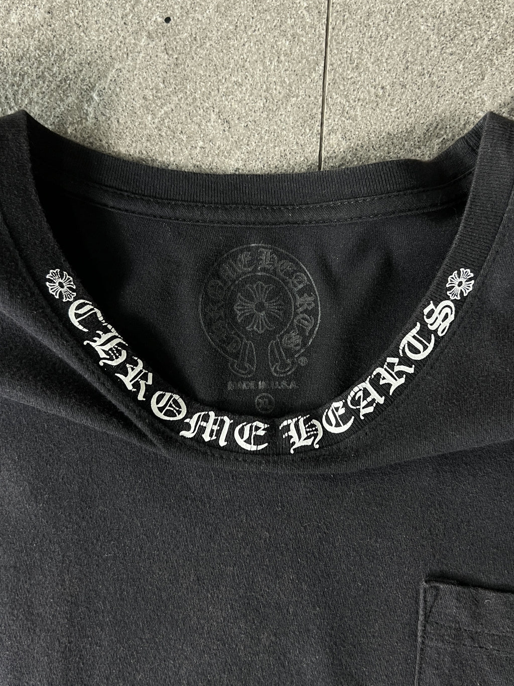 Chrome Hearts Long Sleeve Pocket Tee Black USA XL