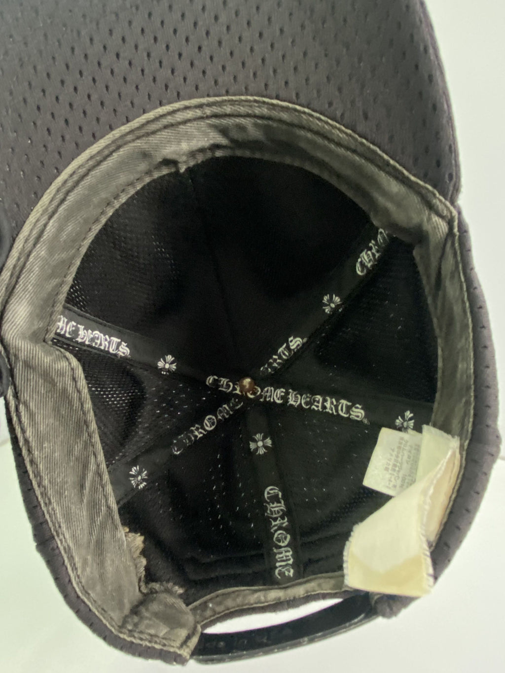 Chrome Hearts Horseshoe Logo Black Mesh Baseball Cap