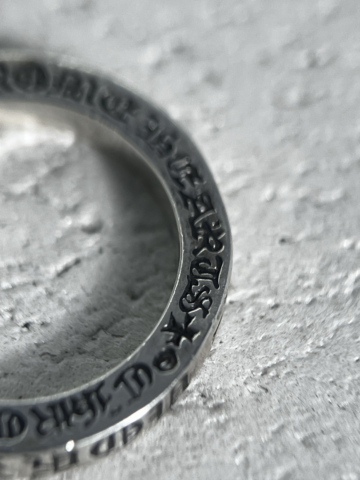 Chrome Hearts Script Spacer Ring .925 Size US7