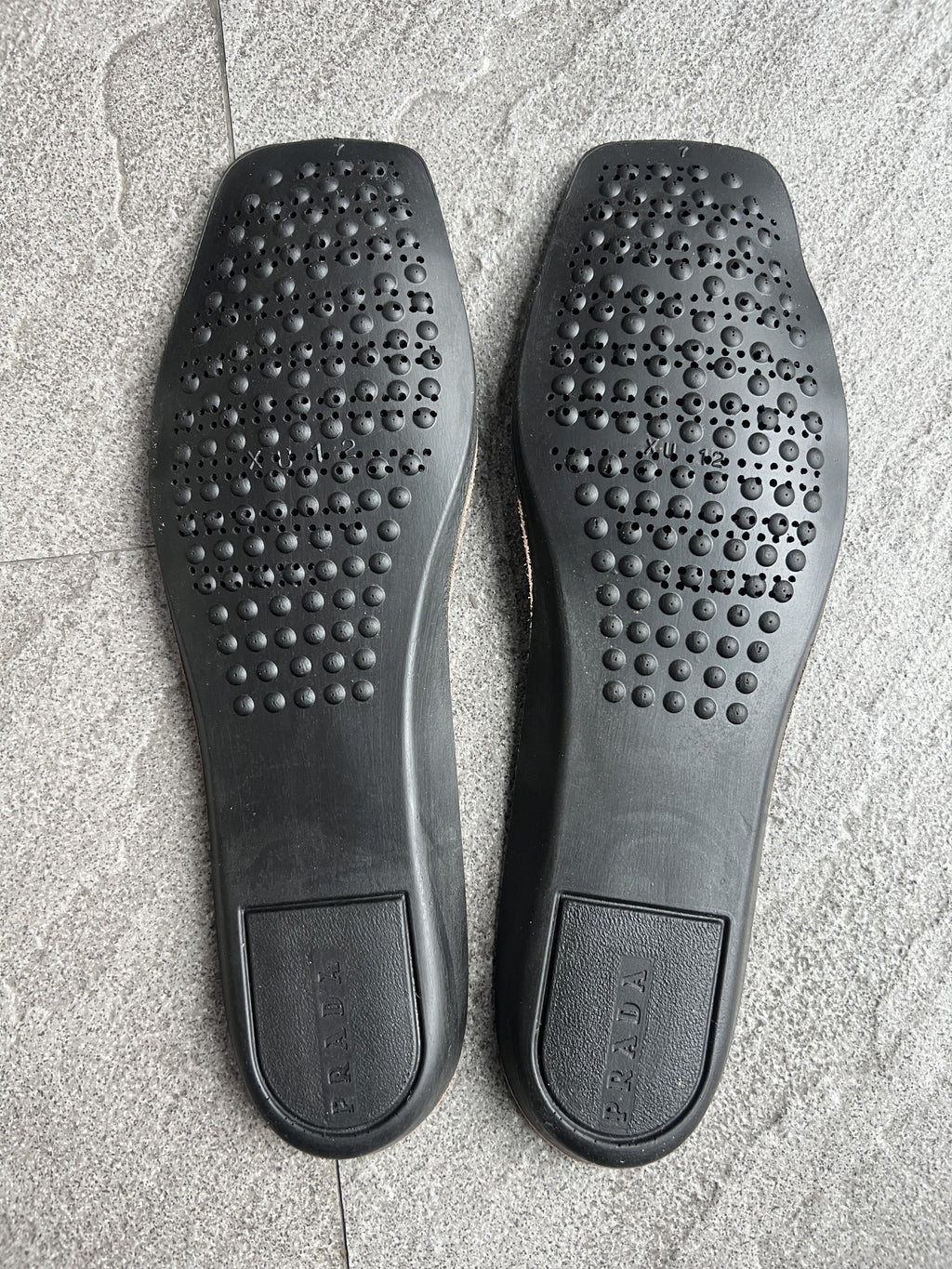 Vintage Prada Sport 4E0735 Square Toe Leather Sneakers