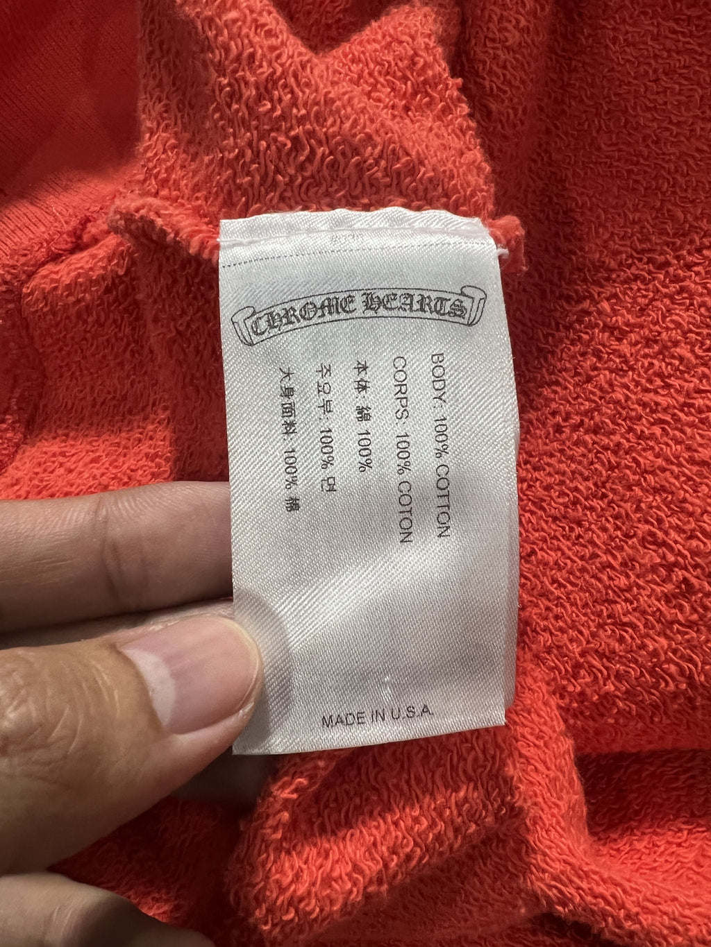Chrome Hearts x Matty Boy Sadistic Lipstick Orange Hoodie M