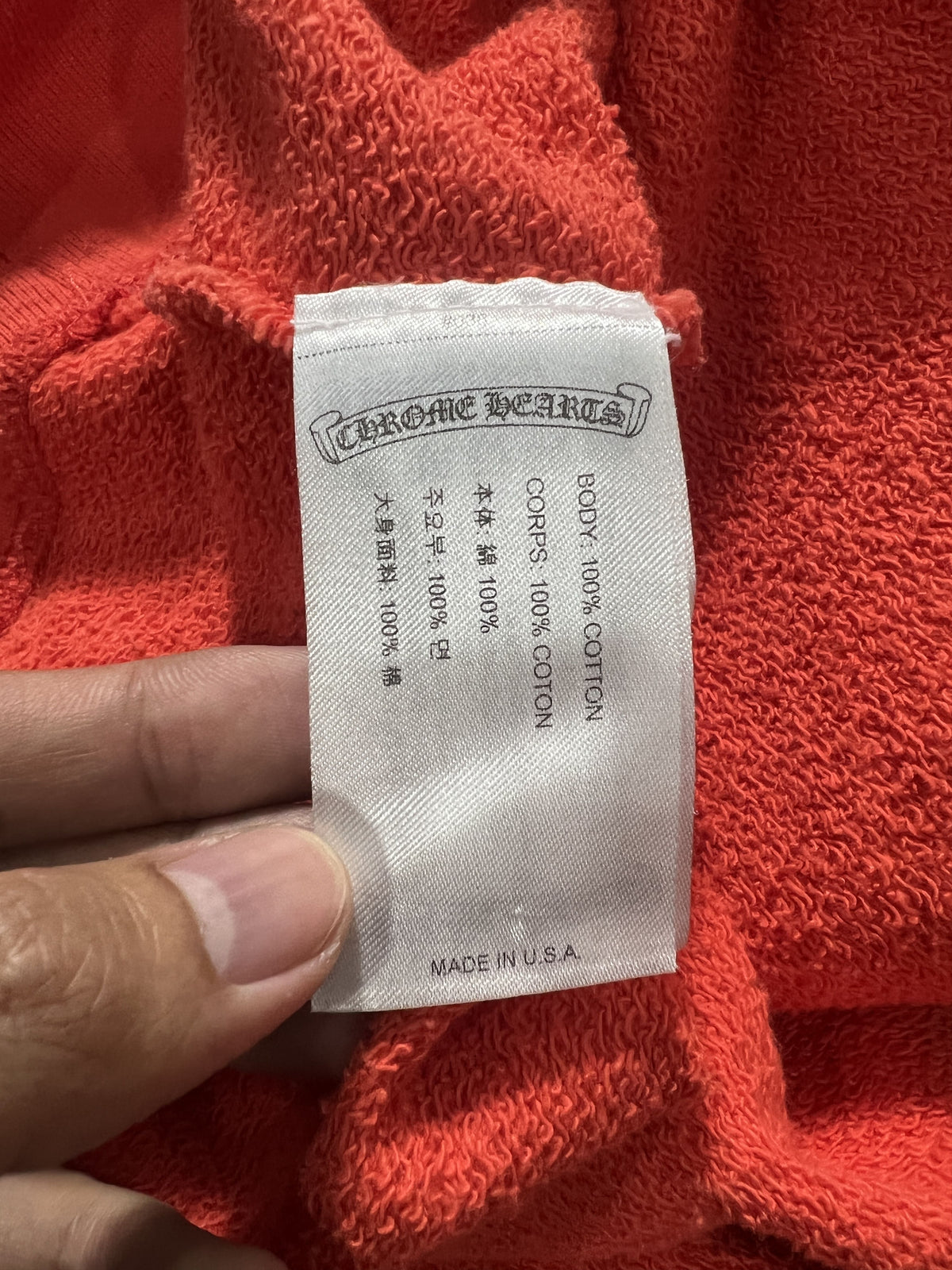 Chrome Hearts x Matty Boy Sadistic Lipstick Orange Hoodie M