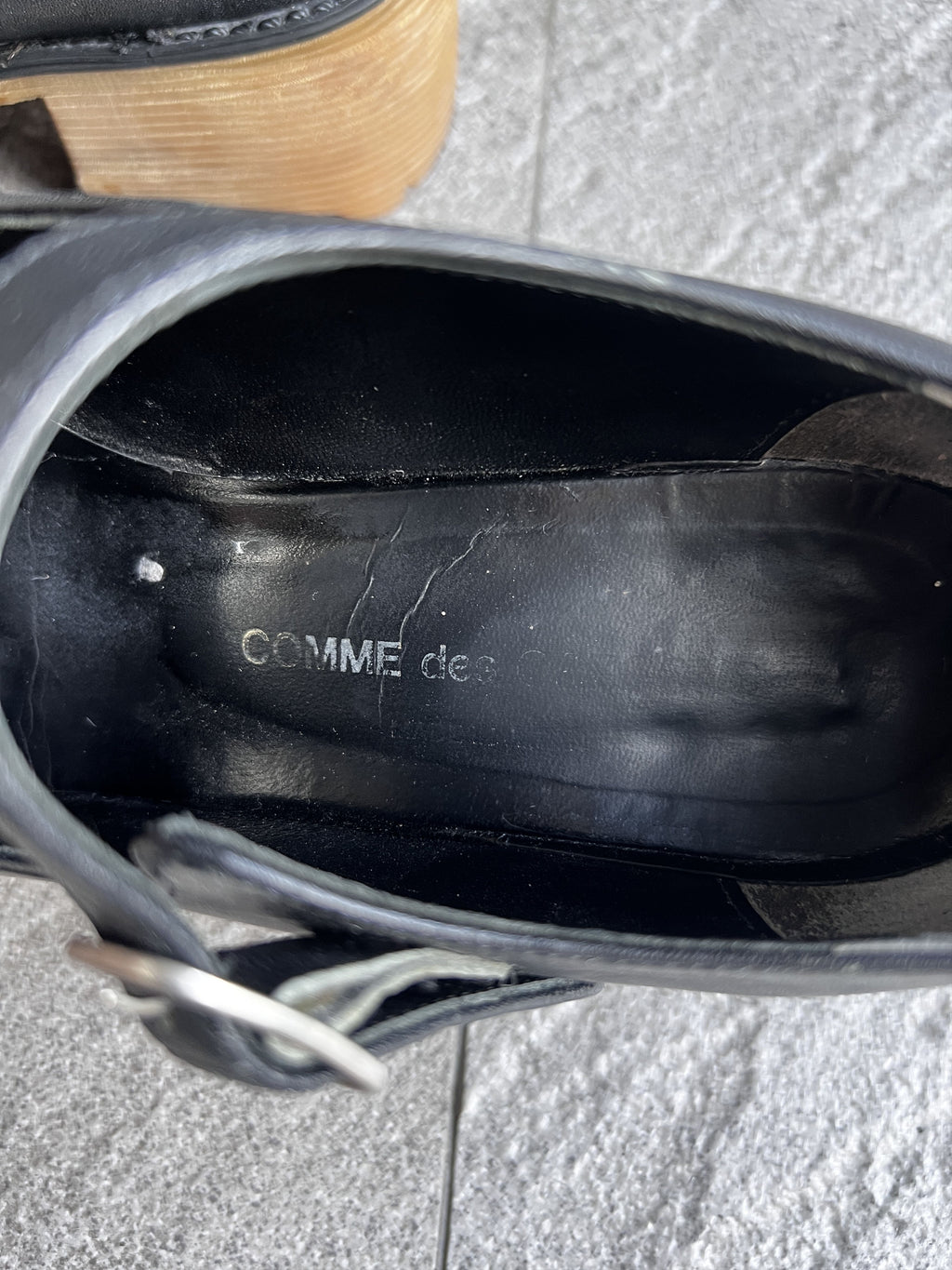 COMME des GARÇONS Leather Mary Jane Pumps JP23.5