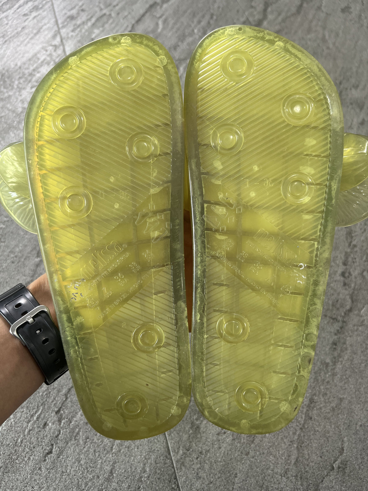 Melissa Y/Project Orchid Jelly Slides Yellow EU38
