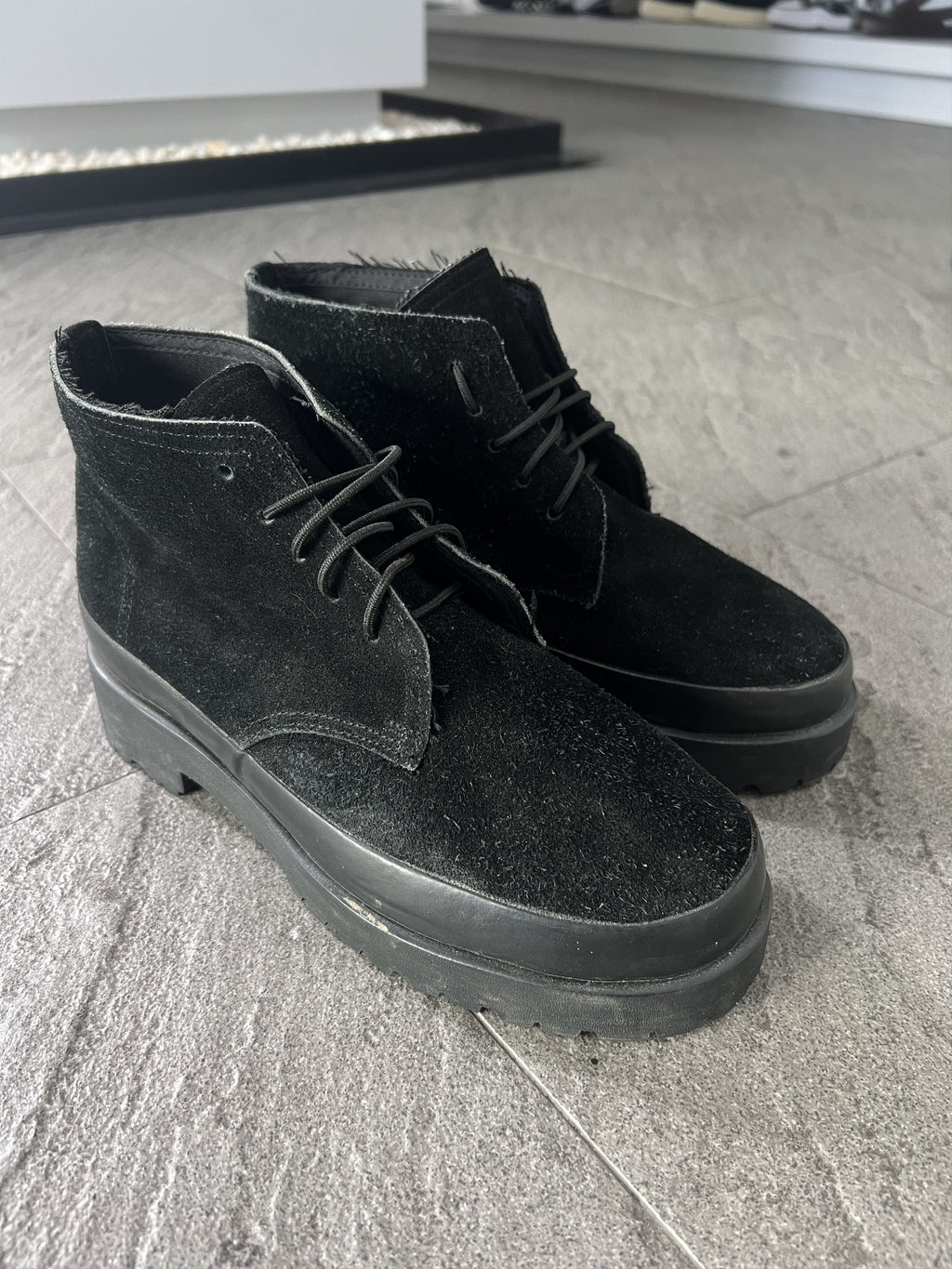 Comme des Garçons Homme Suede Chukka Boots Black 24.5cm