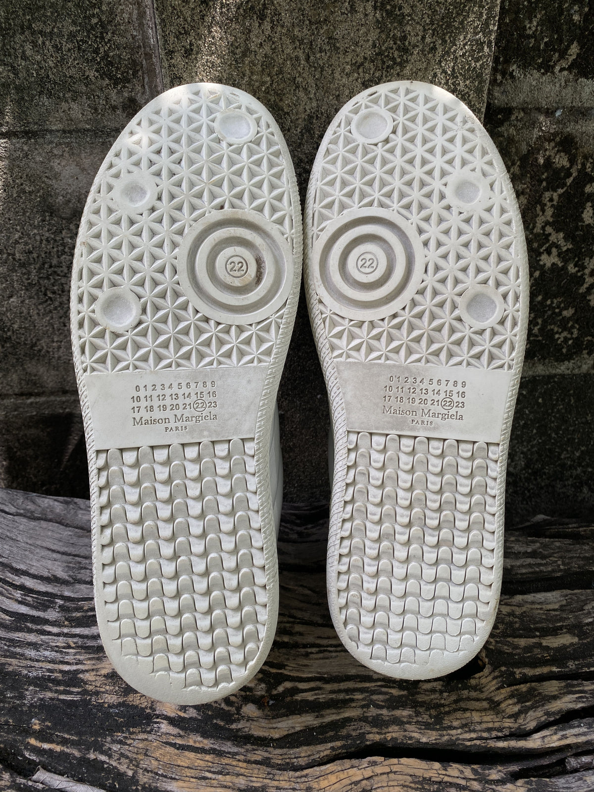 Maison Margiela White Leather Sneakers Size 41.5