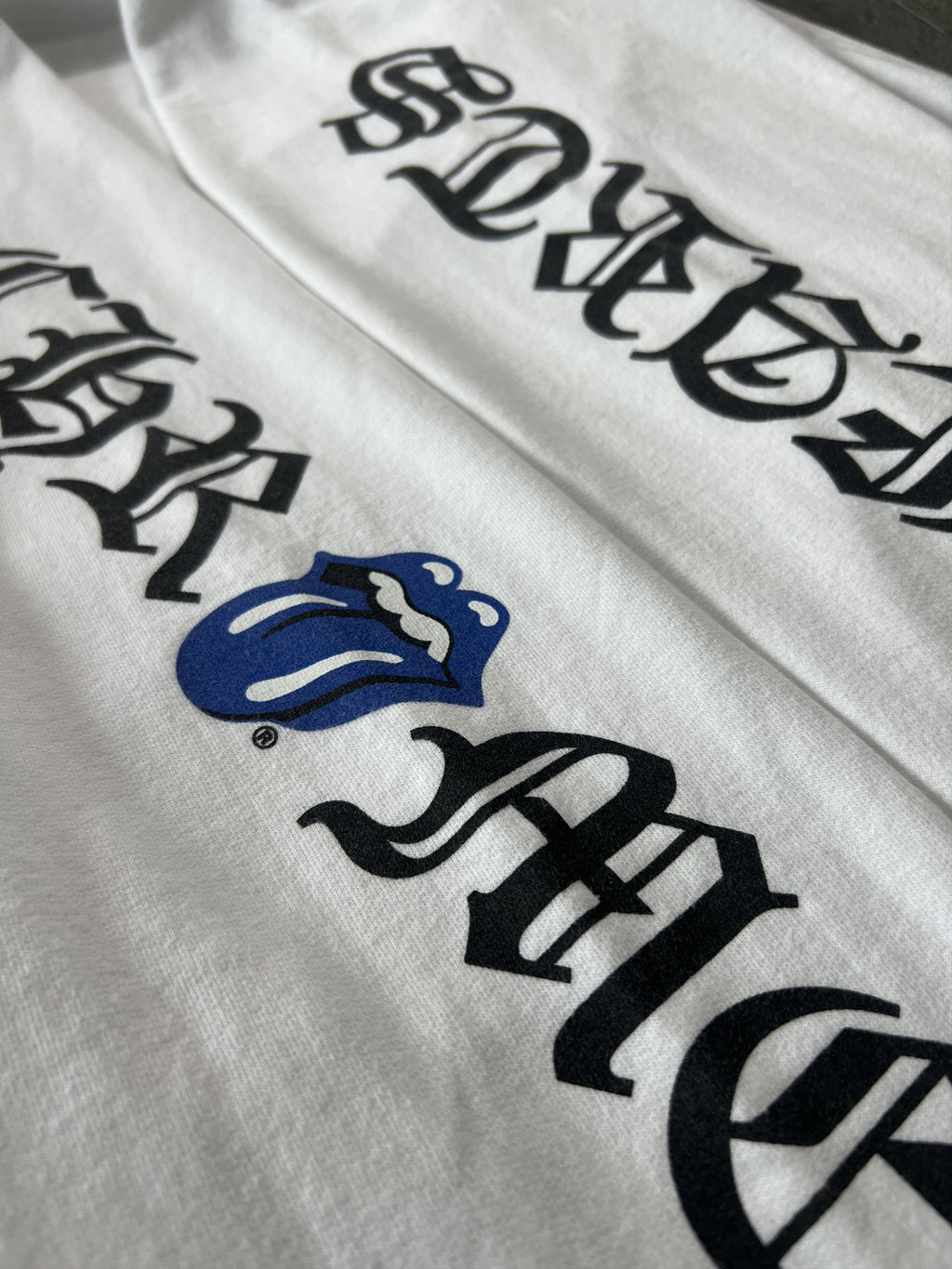 Chrome Hearts x Rolling Stones Blue Tongue White Hoodie XL