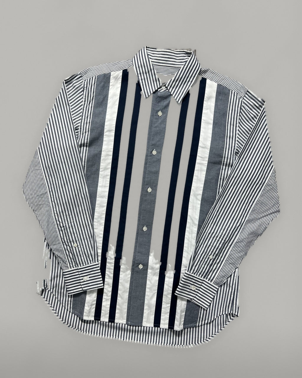 Ganryu Comme des Garçons multi-striped button-up shirt