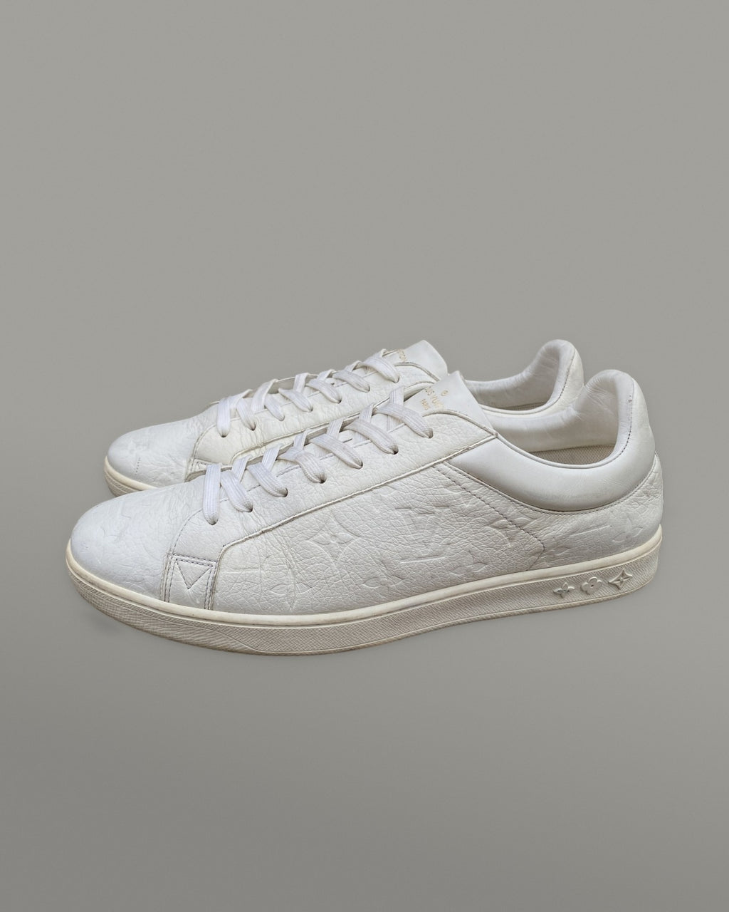 Louis Vuitton White Monogram-Toe Sneakers Size UK9 US10