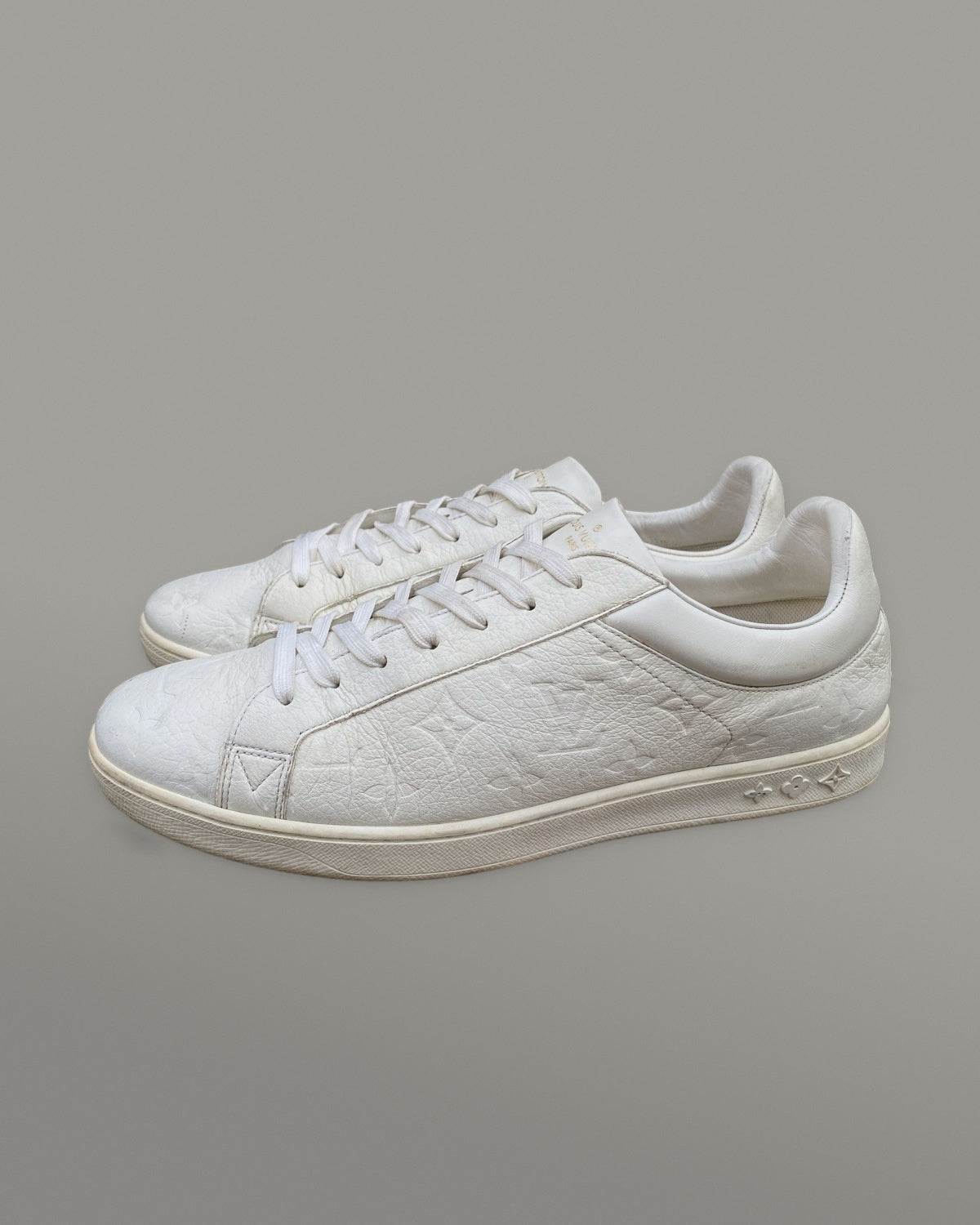 Louis Vuitton White Monogram-Toe Sneakers Size UK9 US10