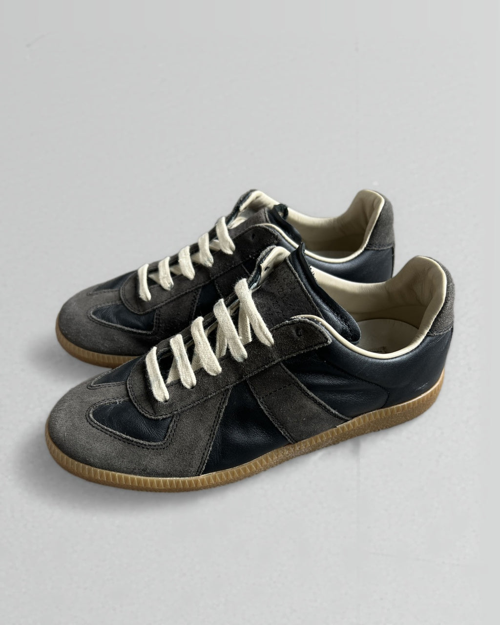 Maison Margiela Black Leather Replica GAT Sneakers