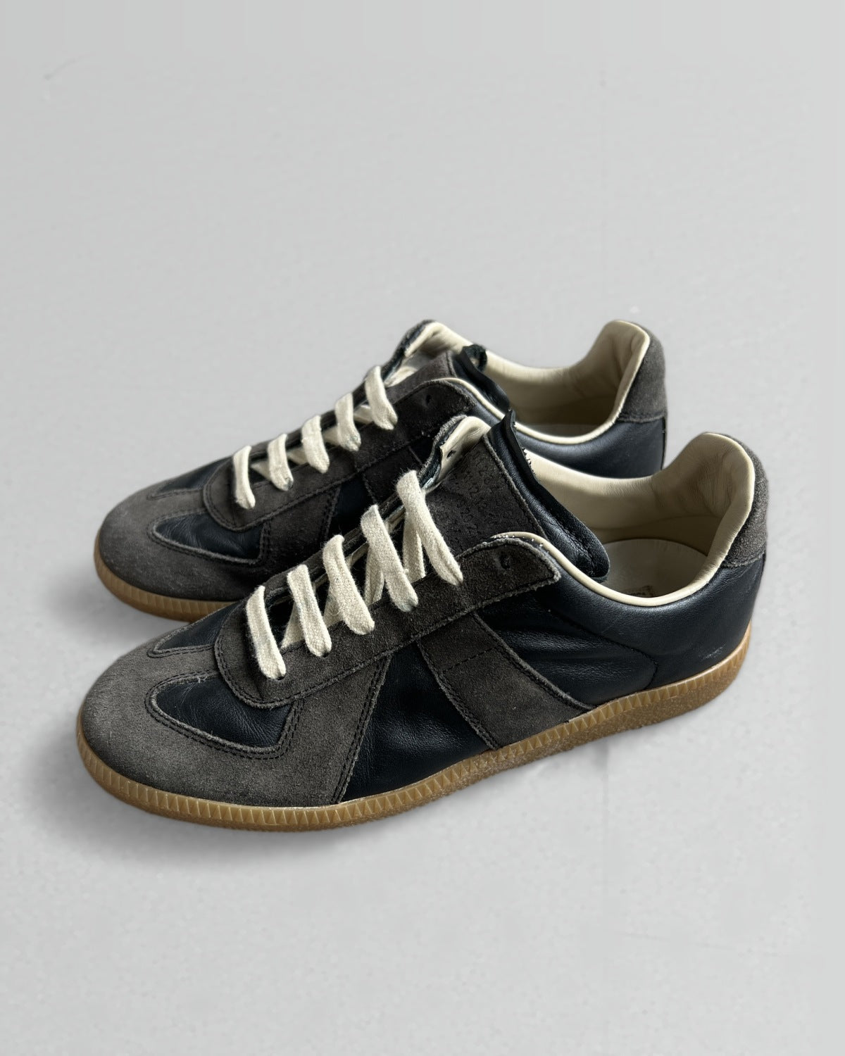 Maison Margiela Black Leather Replica GAT Sneakers