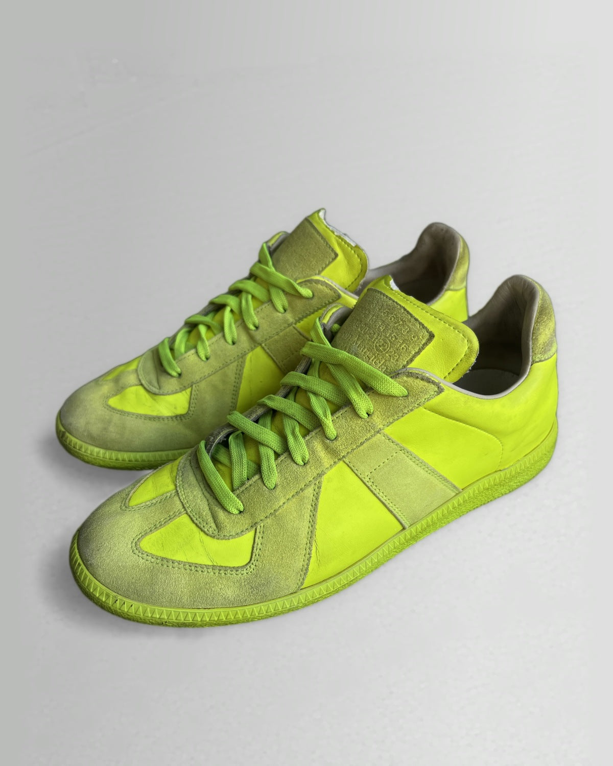 Maison Margiela GAT Replica Neon Yellow Sneakers EU41