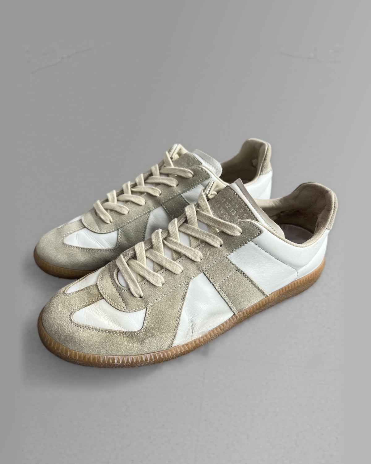 Maison Margiela Replica GAT White Suede Sneakers 40.5