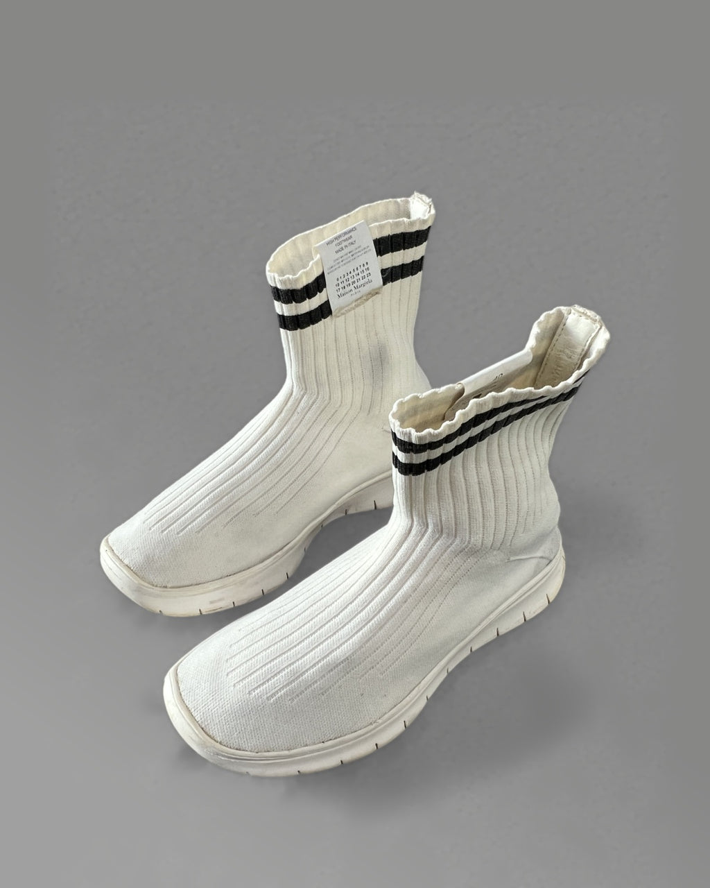 Maison Margiela Sock Sneakers Boots EU 40 White Knit Ankle