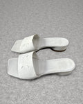Maison Margiela White 4 Stitch Leather Slide Sandals EU37