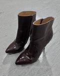 Maison Martin Margiela Oxblood Patent Leather Ankle Boots