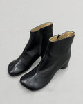 MM6 Maison Margiela Black Leather Ankle Boot Heel EU37