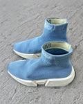 MM6 Maison Margiela Blue Knit Sock Logo High Top EU39