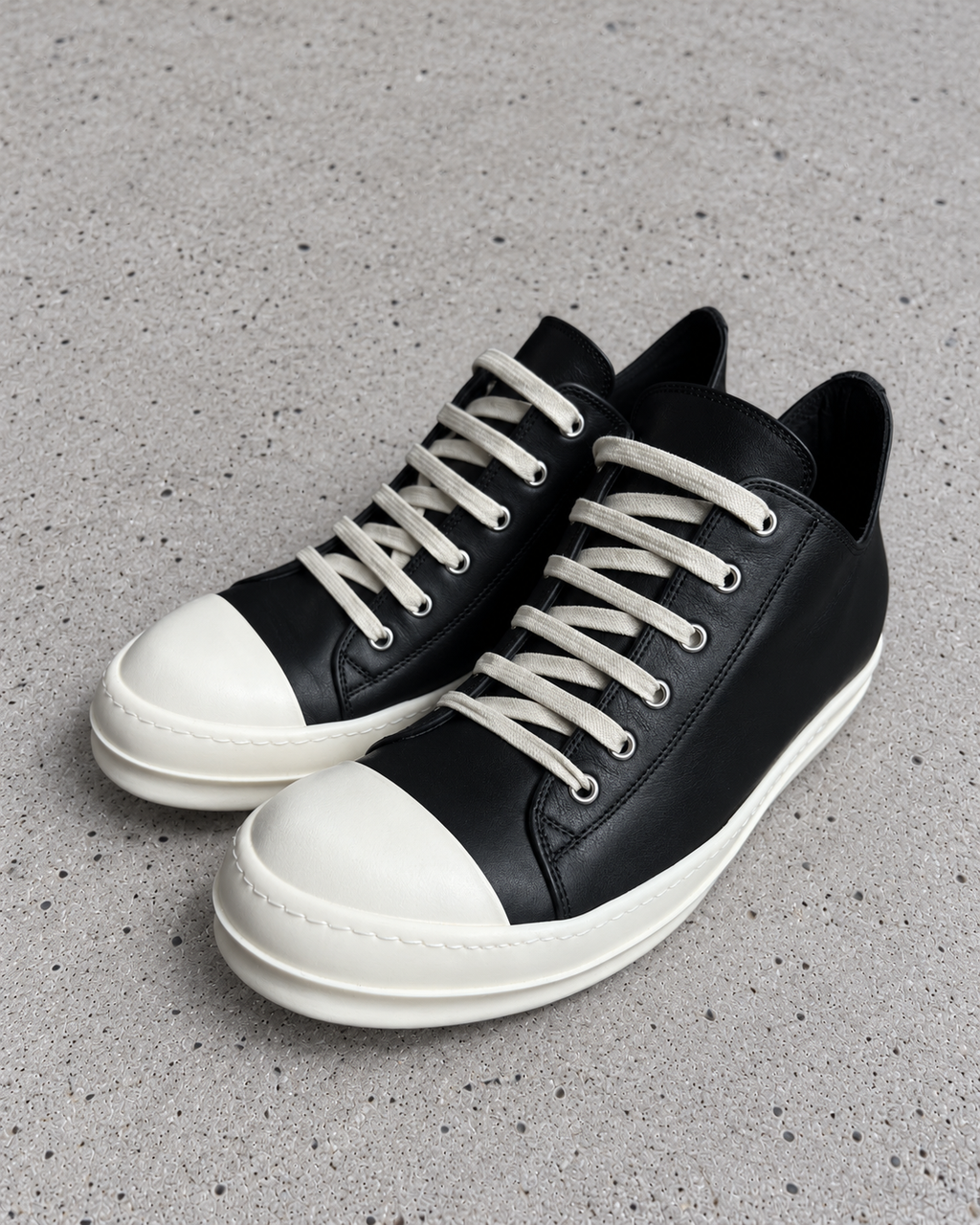 Rick Owens Ramones Low Black Milk EU43