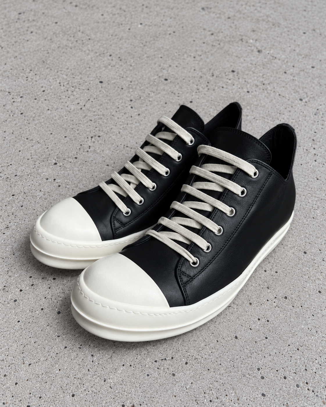 Rick Owens Ramones Low Black Milk EU43