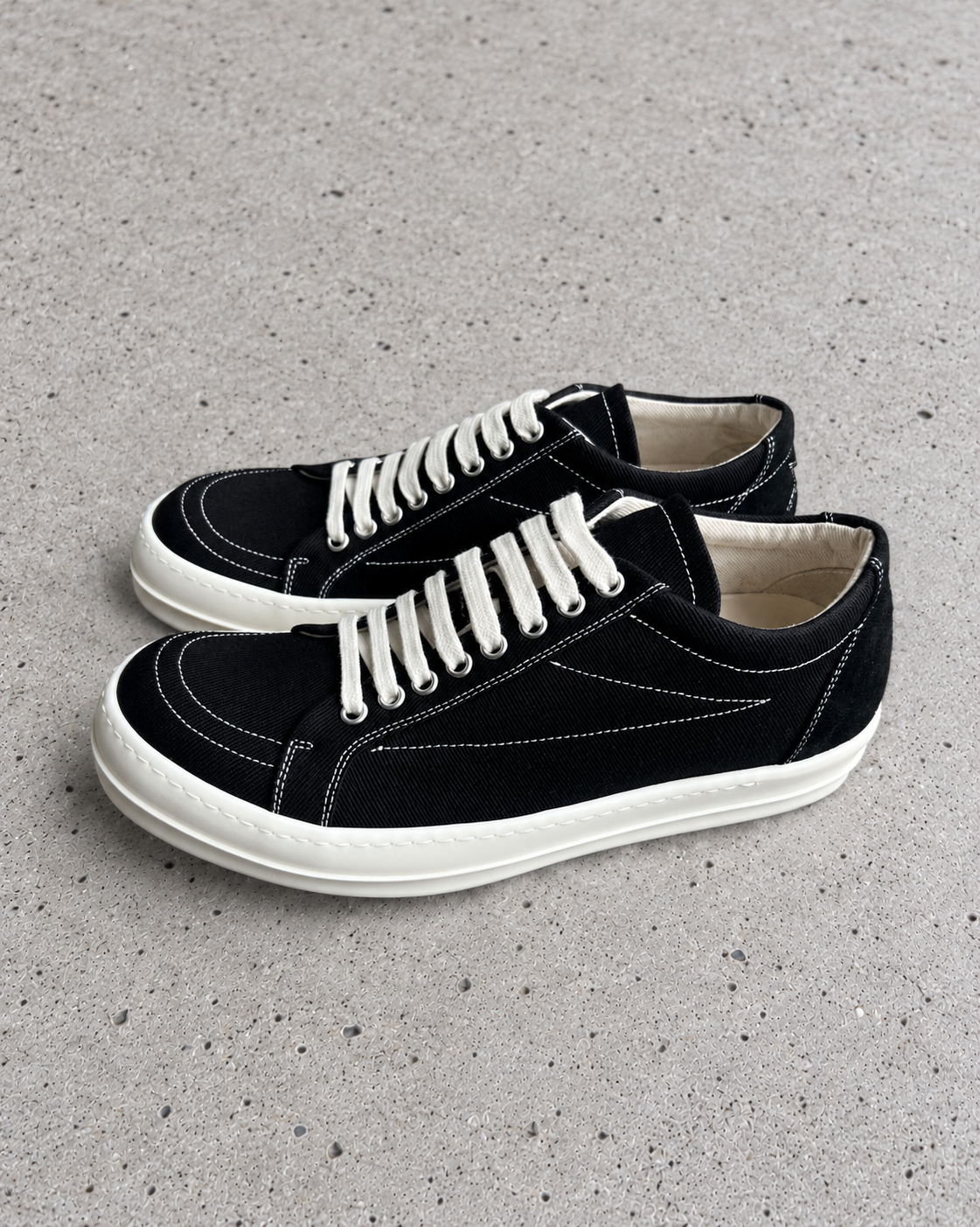 Rick Owens DRKSHDW Penta Vans Vintage Low Black Milk BNIB