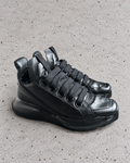 Rick Owens Maximal Runner Black Leather Sneakers EU42