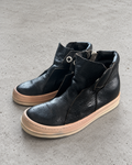 Rick Owens Leather Side Zip Sneakers Black EU36.5