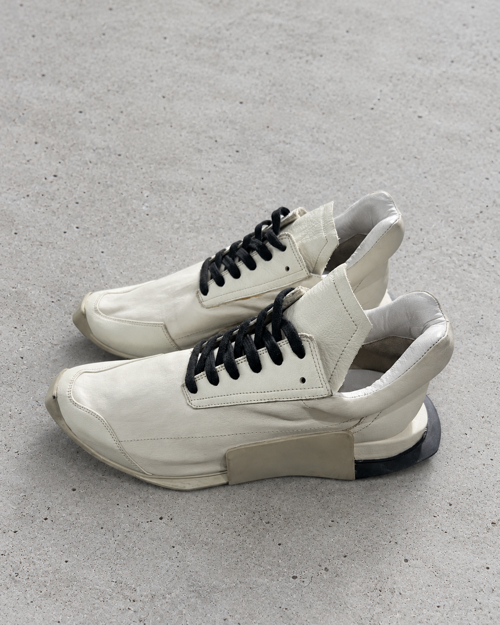 Rick Owens x Adidas Level Runner White Leather EU42