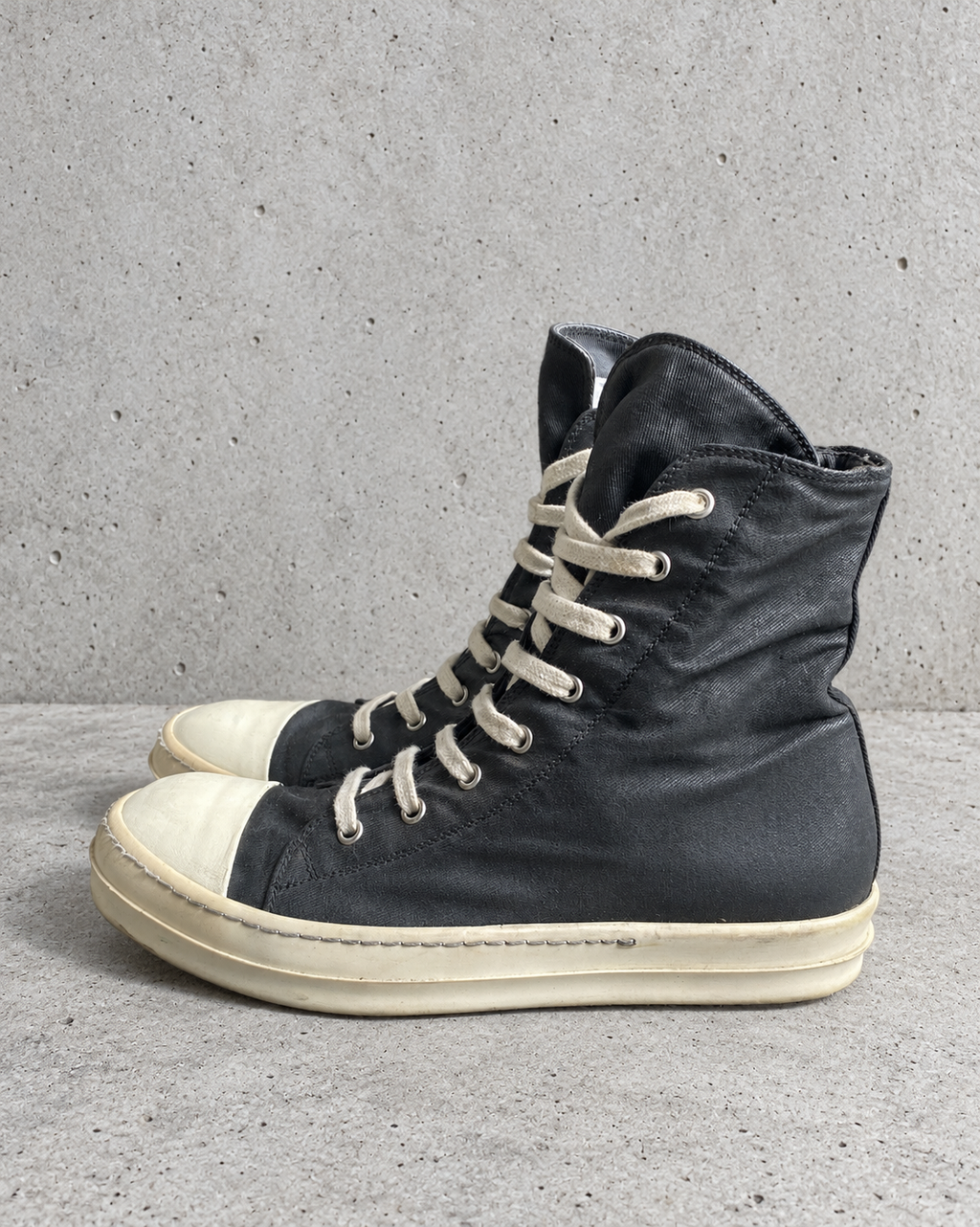 Rick Owens DRKSHDW Ramones black canvas