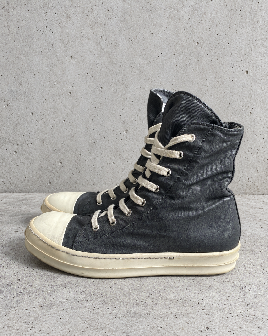 Rick Owens DRKSHDW Ramones black canvas