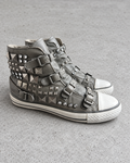 ASH Studded Buckle Leather High Top Sneakers EU38