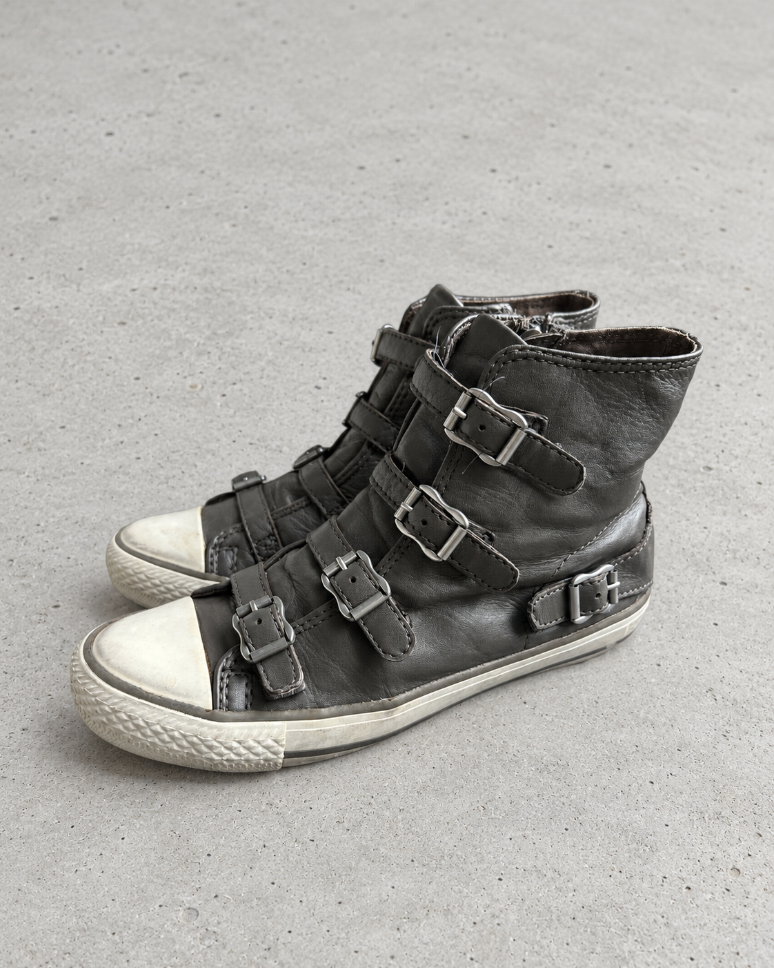 ASH Multi Buckle Leather High Top Sneakers EU37
