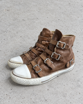 ASH Virgin Brown Leather Multi Buckle High Tops EU37