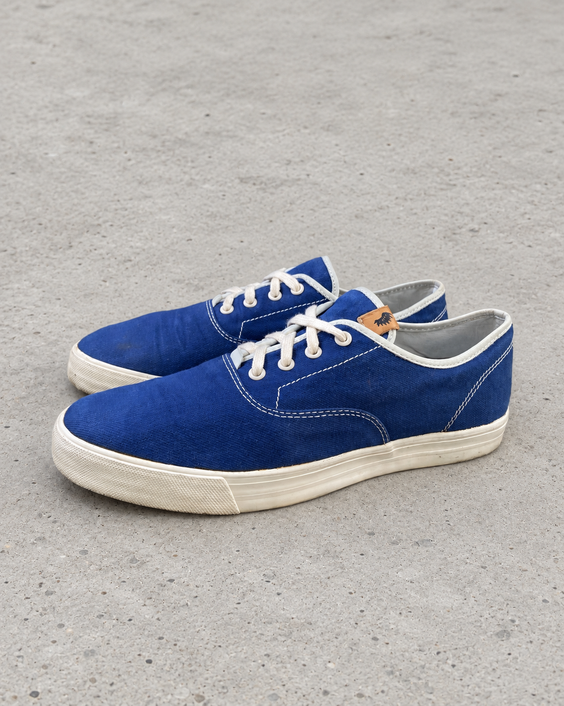 visvim Blue Canvas Low-Top Sneakers US 9.5