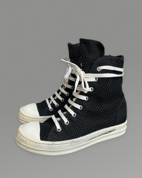 *Rare* Rick Owens DRKSHDW Mesh High Top Ramones EU36