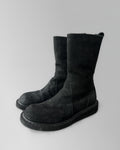 Rick Owens Distressed Leather Zip Boots Black EU41