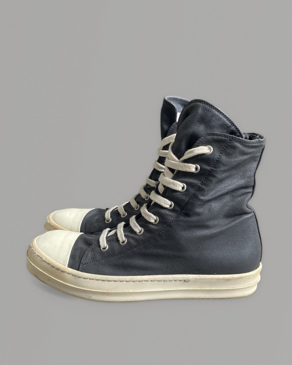 Rick Owens DRKSHDW Ramones black canvas