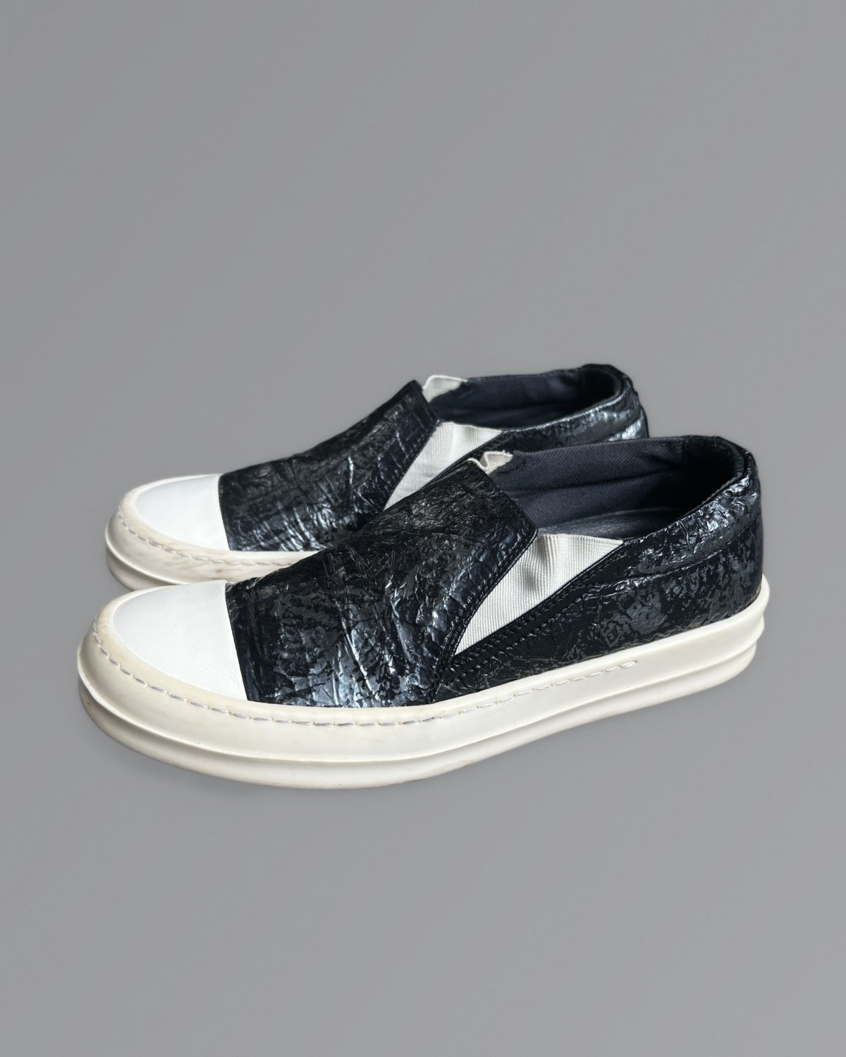 Rick Owens DRKSHDW Slip On Crackle Black EU39